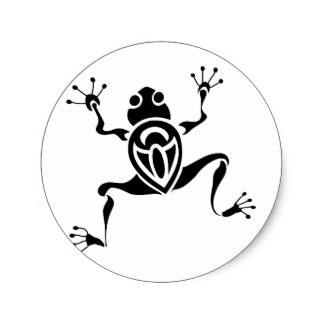 Tribal Frog Stickers | Zazzle