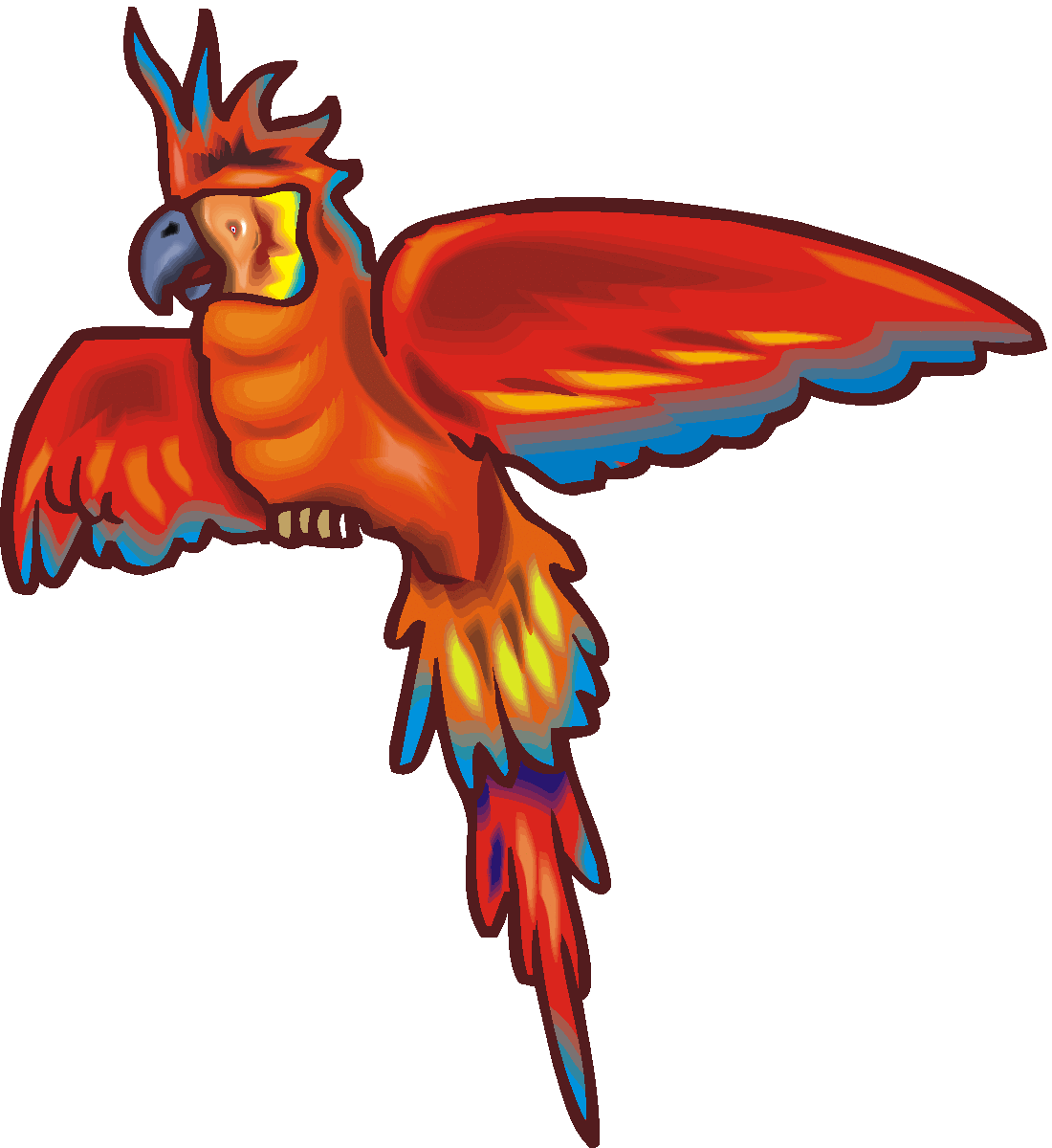 Scarlet Macaw Parrot Clip Art – Clipart Free Download