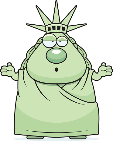 Cartoon Of Statue Of Liberty Graphic Clip Art, Vector Images ...