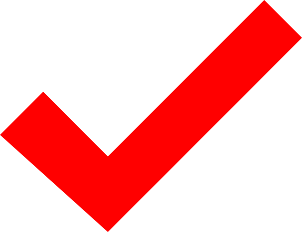 Red check mark clipart