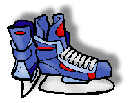 Skates Clip Art - Blue and Red Ice Skates