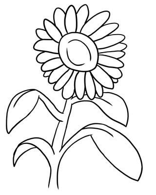 FREE Flower Clip Art Outline 1