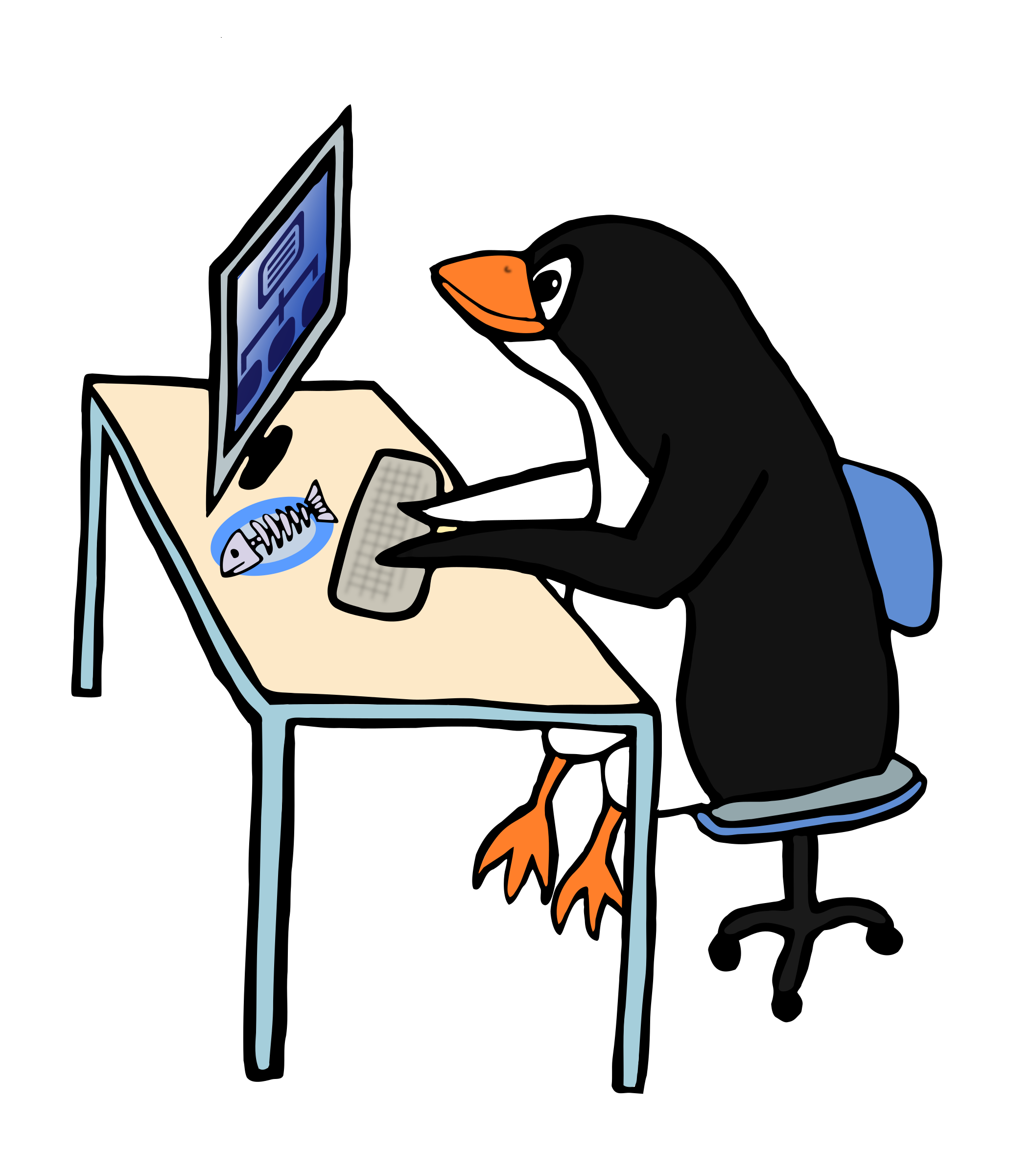 Clipart - Penguin Admin