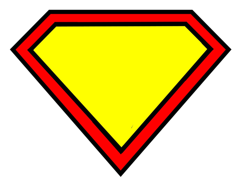 Blank Superman Logo Template Clipart - Free to use Clip Art Resource