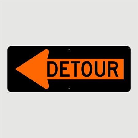 DETOUR - arrow left Sign