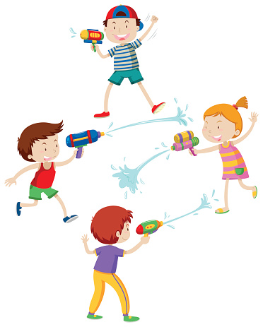 Background Of The Squirt Gun Clip Art, Vector Images ...