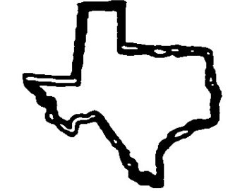 Outline Of Texas Map With A Star For Houston - ClipArt Best