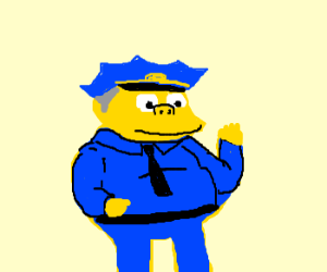 Simpsons police officer (drawing by Christopher9613)