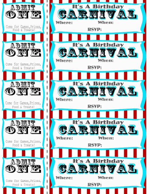 circus ticket blank template