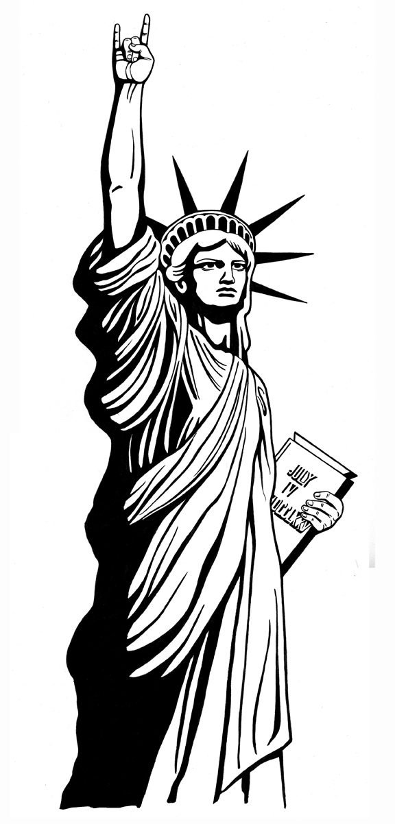 Custom Pen Amp Ink Illustration Of Lady Liberty