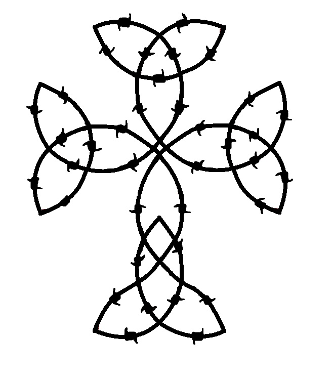 barbwire celtic cross