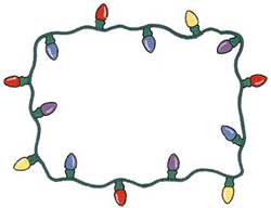 Embellishments Embroidery Design: Christmas Light Border from ...