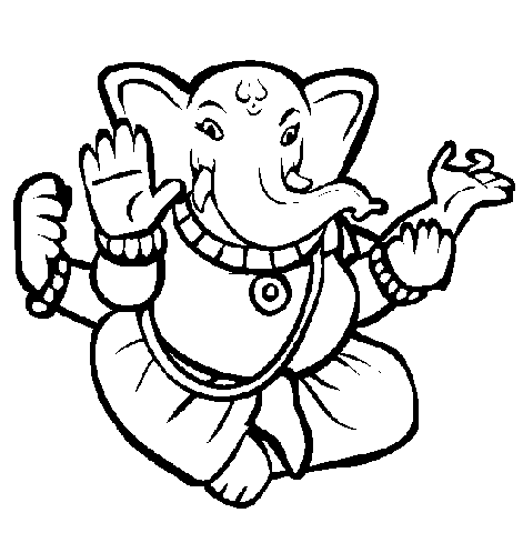 Ganesh Black And White - ClipArt Best