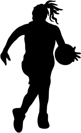 Basketball girl silhouette clipart - ClipartFox