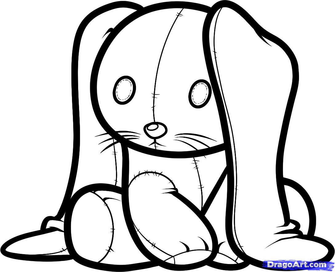 How to Draw a Plush Bunny, Step by Step, Easter, Seasonal, FREE ...
