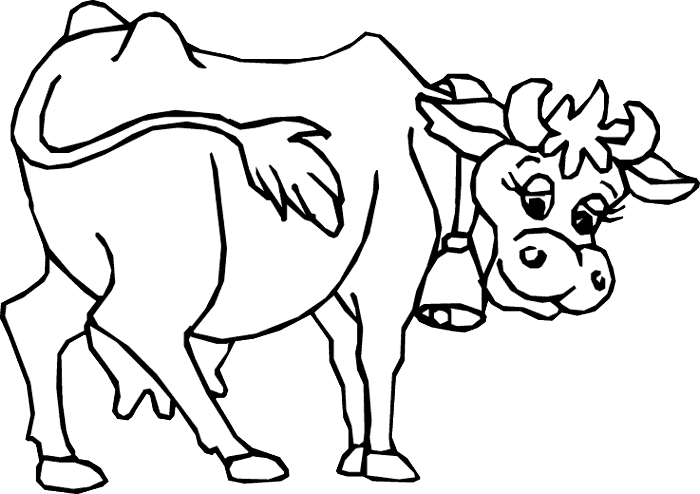 Line Drawing Cow - ClipArt Best