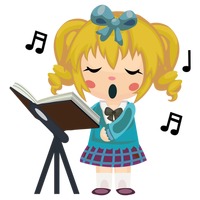 Cartoon Cute Adorable Girl Girls Human People Person Singing Sing ...