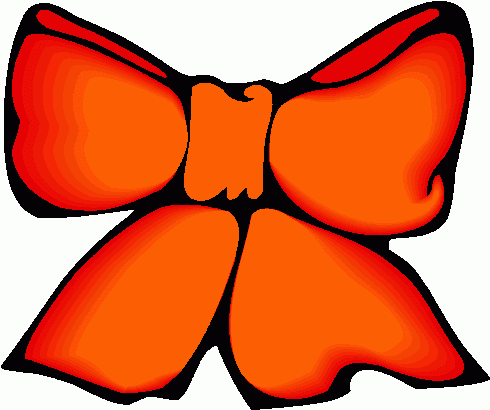 Orange bow tie clipart