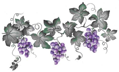 Amazon.com: Large Grape Vine Wall Stencil SKU #2933 by Designer ...