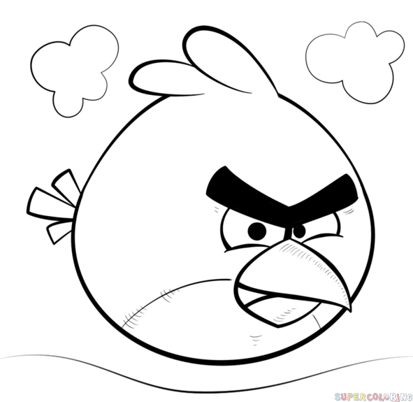 How to draw Red Bird from Angry Bird | Step by step Drawing tutorials