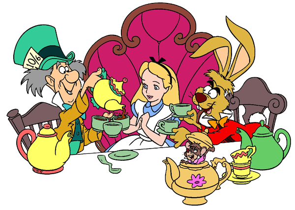 Clipart mad hatters tea party