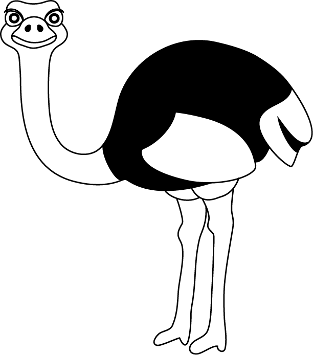 Clip Art Ostrich