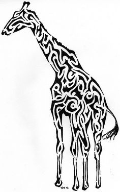 Tribal Pattern Giraffe - ClipArt Best