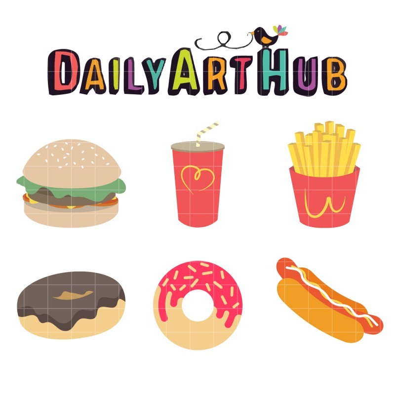 FREE Fast Food Clip Art Set | Daily Art Hub