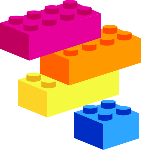 Lego building blocks clipart