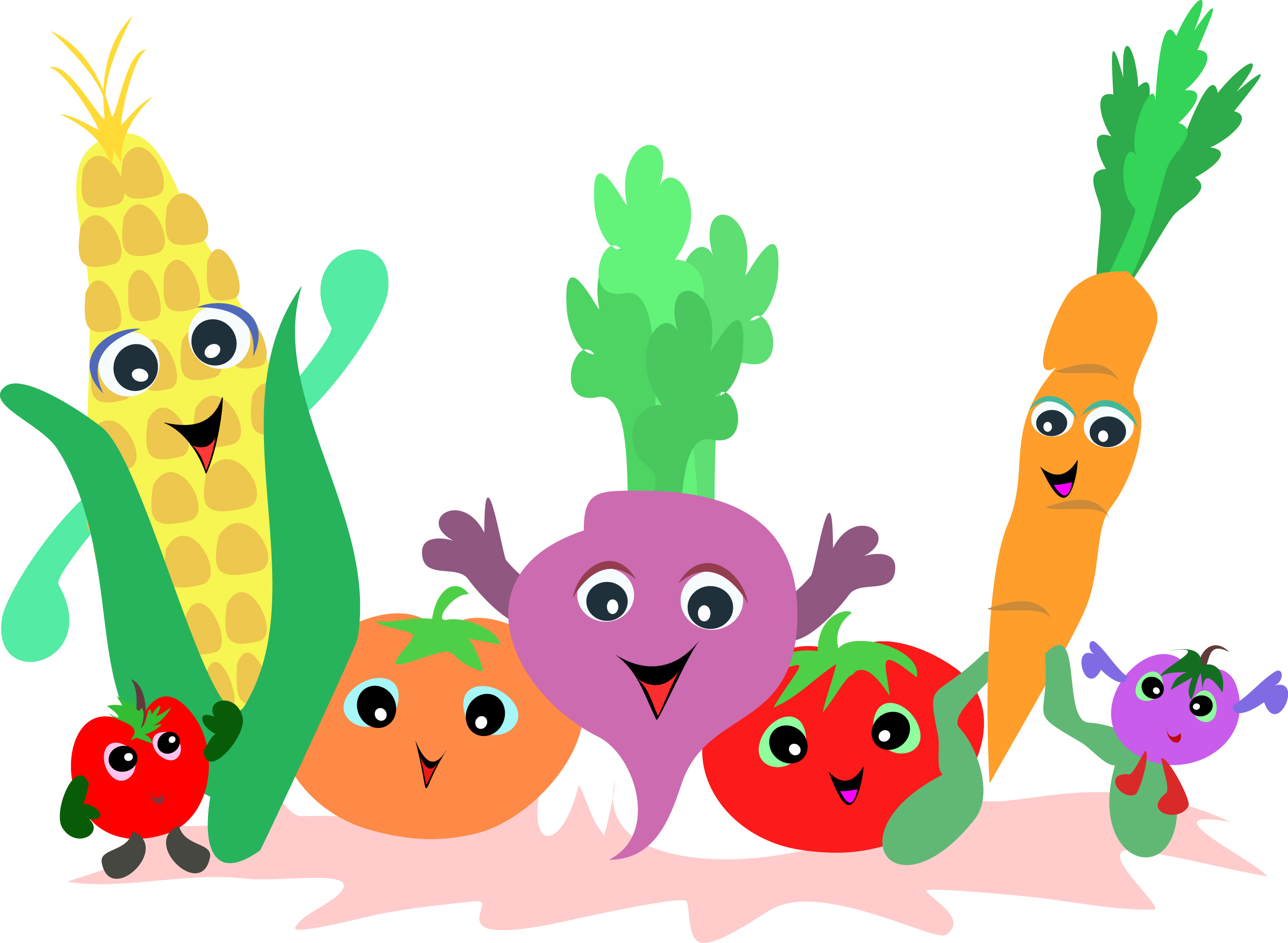 Vegetable cartoon clipart