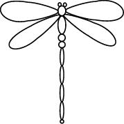 Dragonfly outline clipart