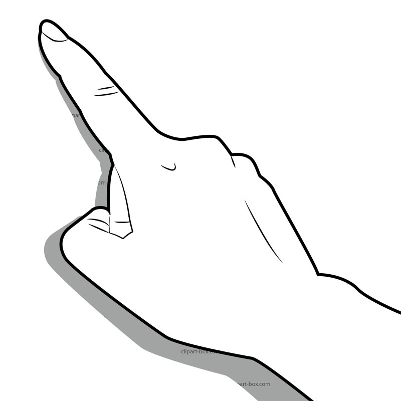 middle finger line drawing