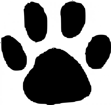 Clipart puppy paw prints