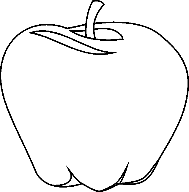 Apple black and white apple fruit free clipart names a with ...