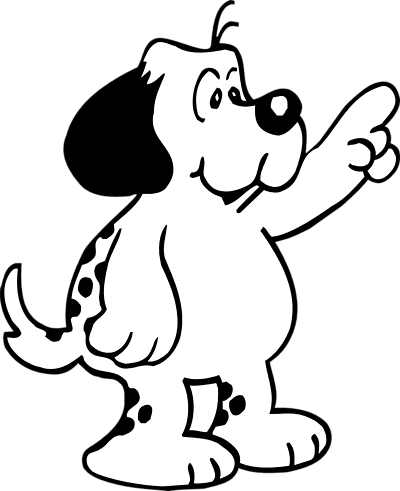 Cute Dog Clipart Black And White - Free Clipart Images