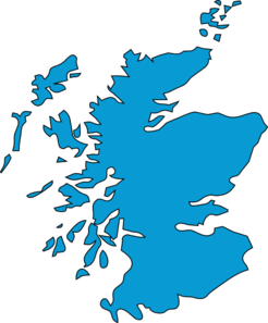 The scotland clipart map