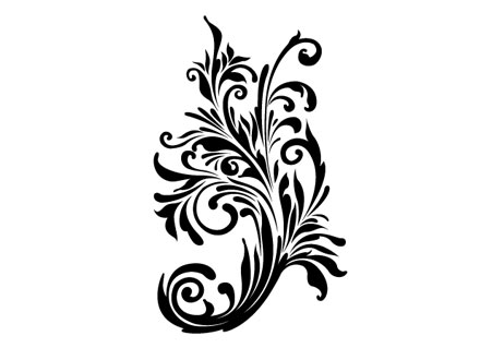 Flower clipart black and white vector free download