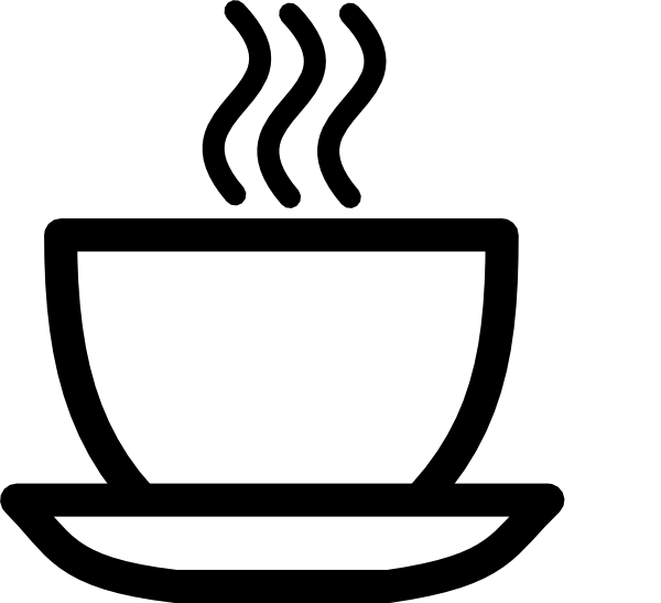 Tea Cup Black And White Clipart