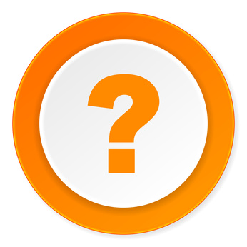 question mark orange circle 3d modern design flat icon on white ...