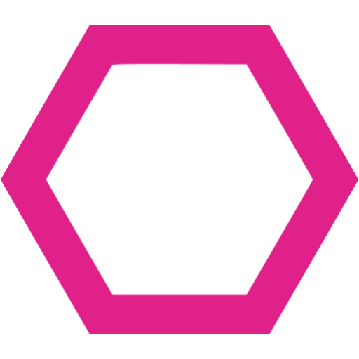 Barbie pink hexagon outline icon - Free barbie pink shape icons