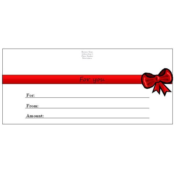 Free Gift Certificate Template ...