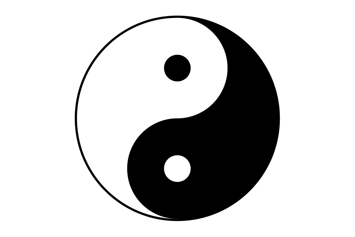 how to make a yin and yang symbol