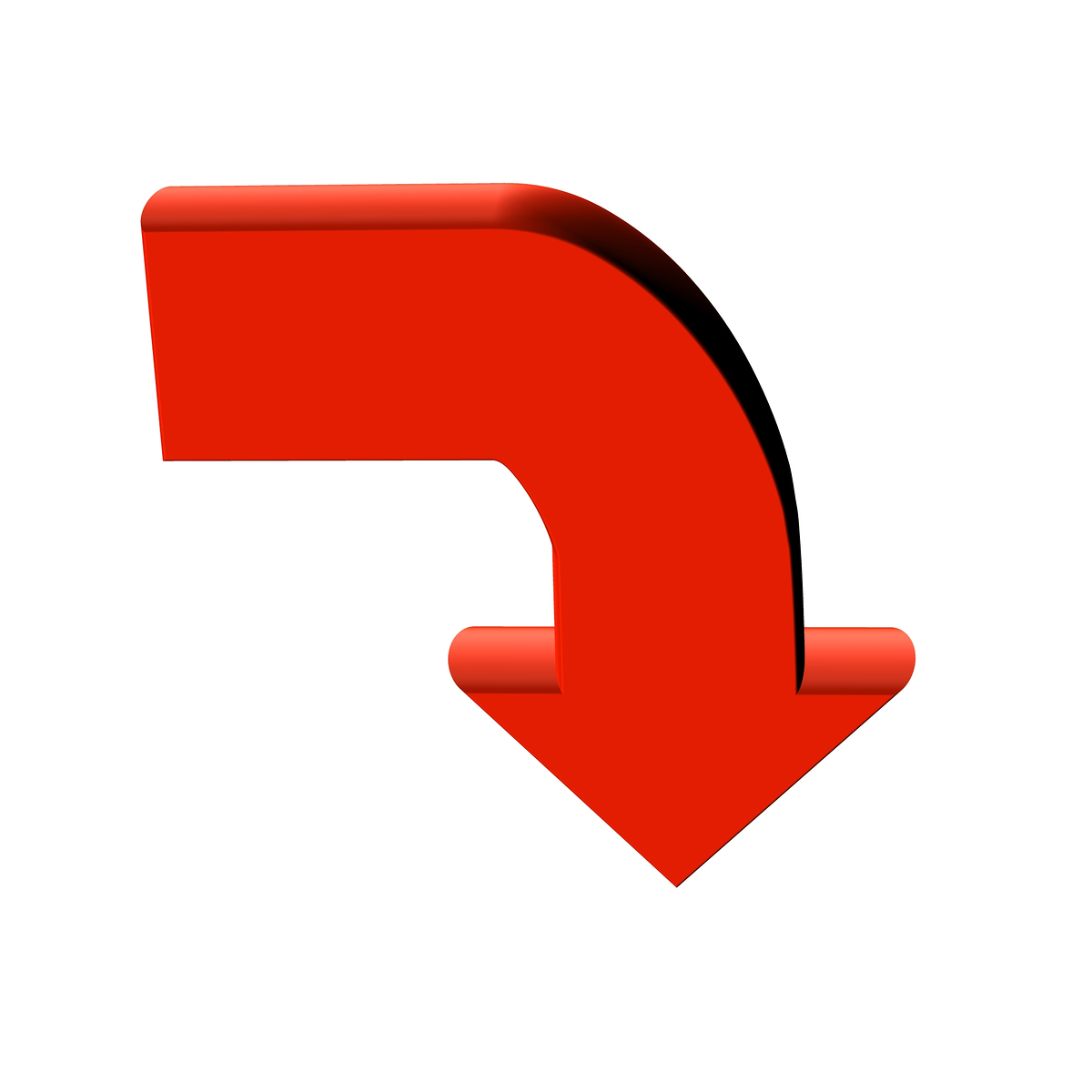 Red Down Arrow - ClipArt Best