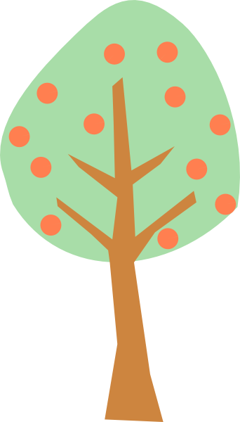 Peach Tree Clip Art - vector clip art online, royalty ...