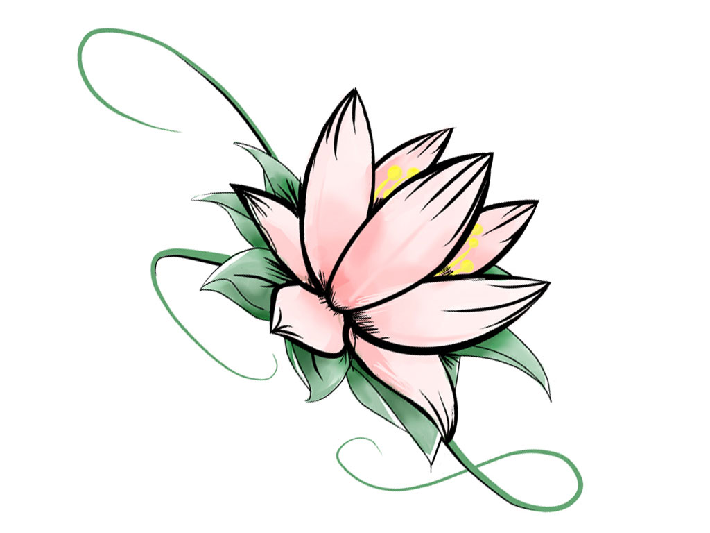 Cartoon Flower Tattoos