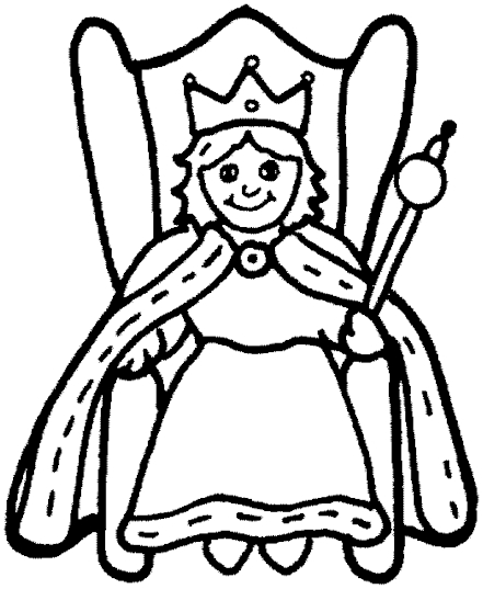 Queen clipart black and white - ClipartFox