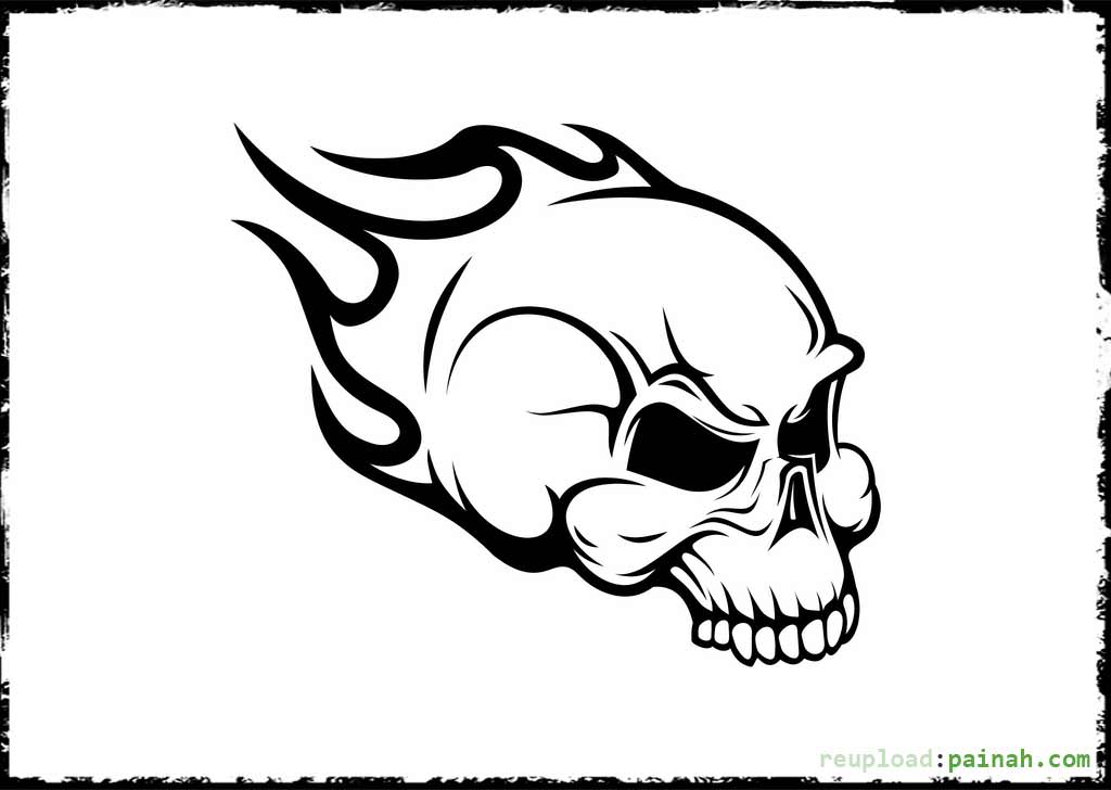 Skull And Crossbones Coloring Page Page 1