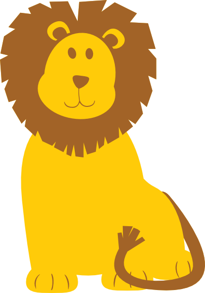 Yellow lion clipart