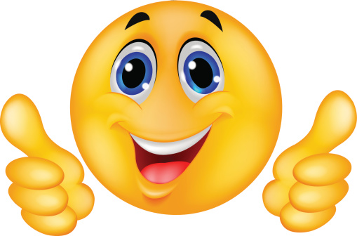 Smiley face thumbs up clipart