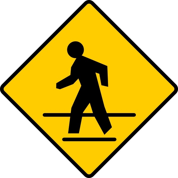 Us Crosswalk Sign clip art Free vector in Open office drawing svg ...